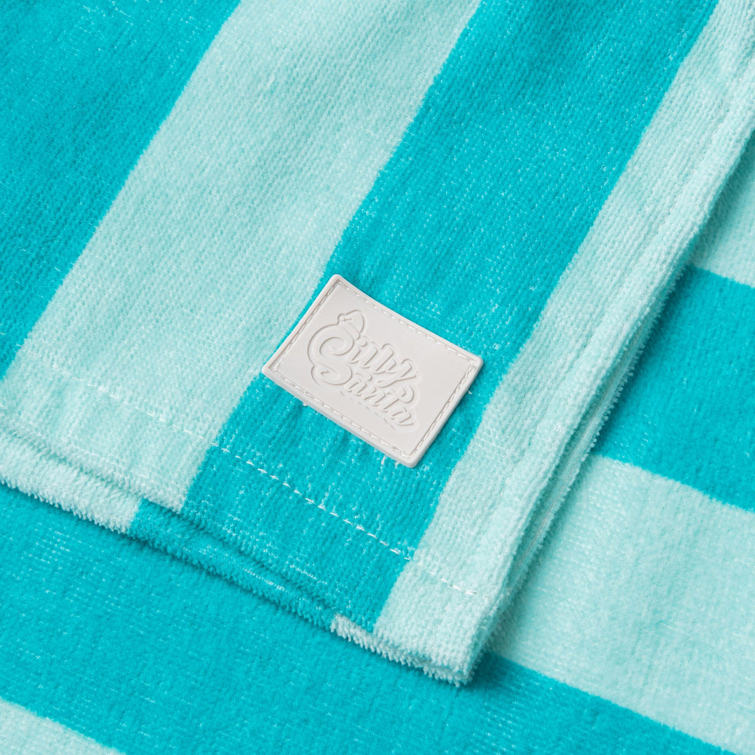 Koraal Gestreept Surf Poncho voor Kinderen