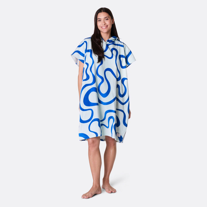 Blauwe Golven Surf Poncho