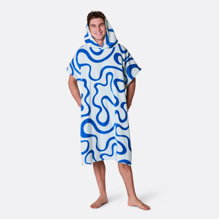 Blauwe Golven Surf Poncho