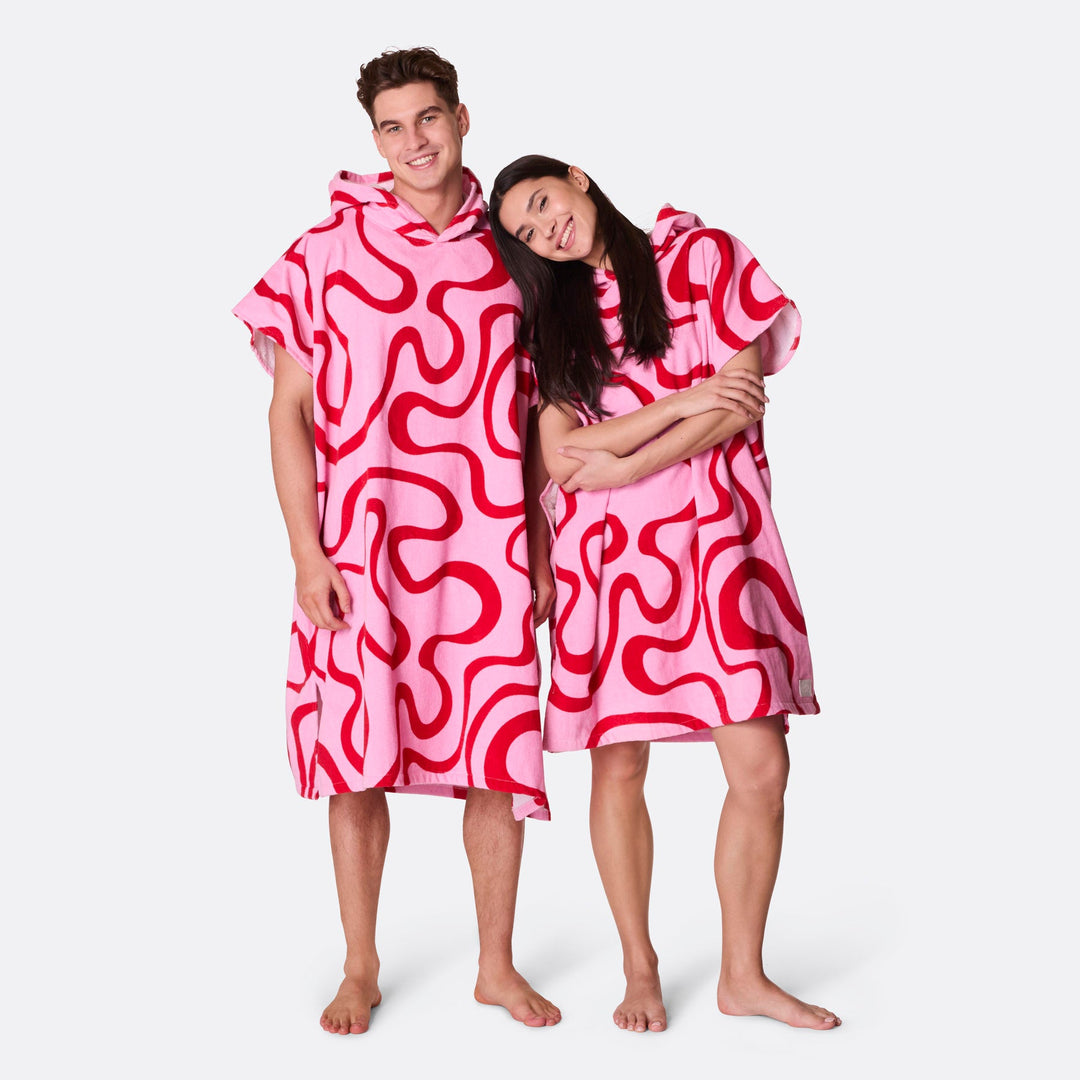 Roze Golven Surf Poncho