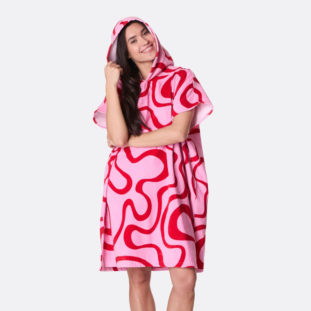 Roze Golven Surf Poncho