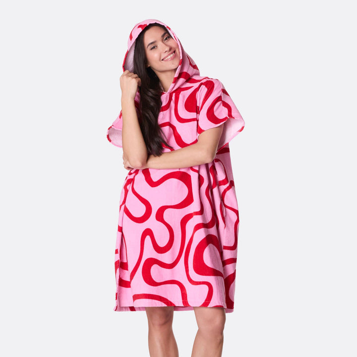 Roze Golven Surf Poncho