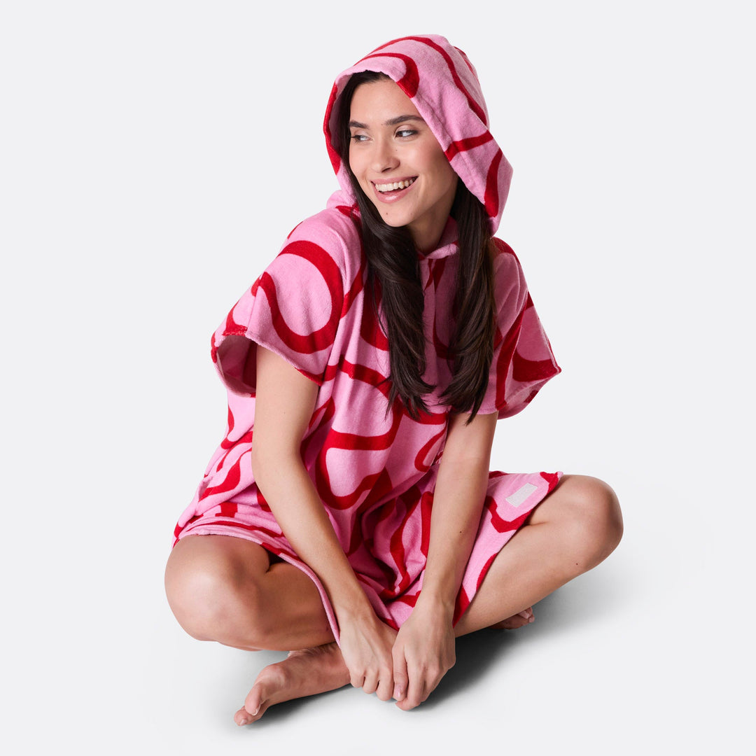 Roze Golven Surf Poncho