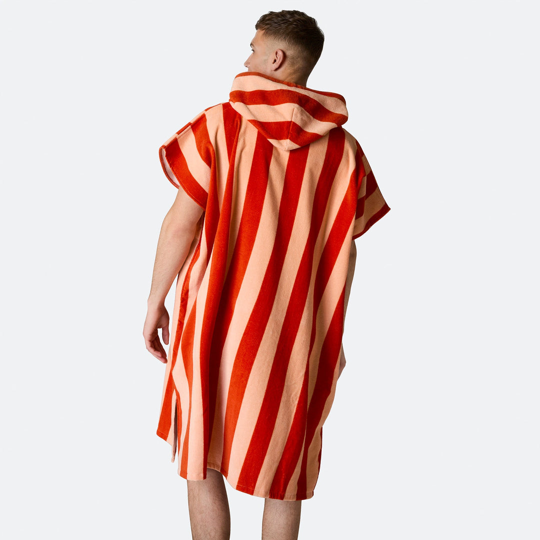 Rood Gestreept Surf Poncho