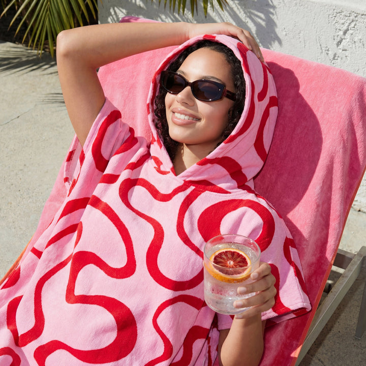 Roze Golven Surf Poncho