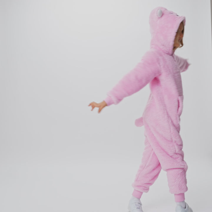 Teddybeer Roze Onesie Voor Kinderen