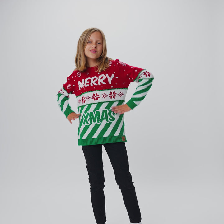 Merry Xmas Kersttrui Voor Kinderen