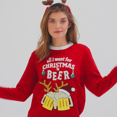 Bier Kersttrui Dames