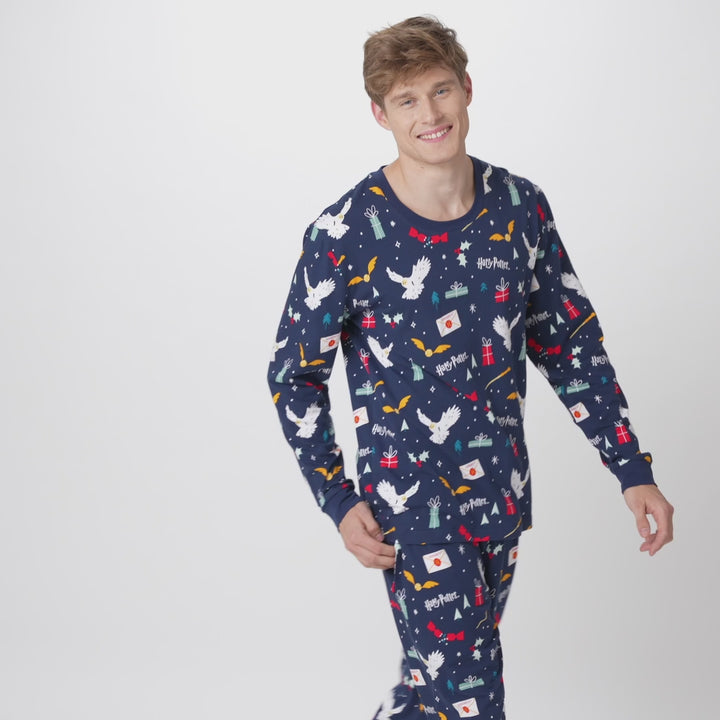 Blauwe Harry Potter Pyjama Heren