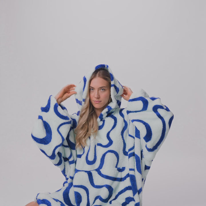 Blauwe Golven Teddy HappyHoodie