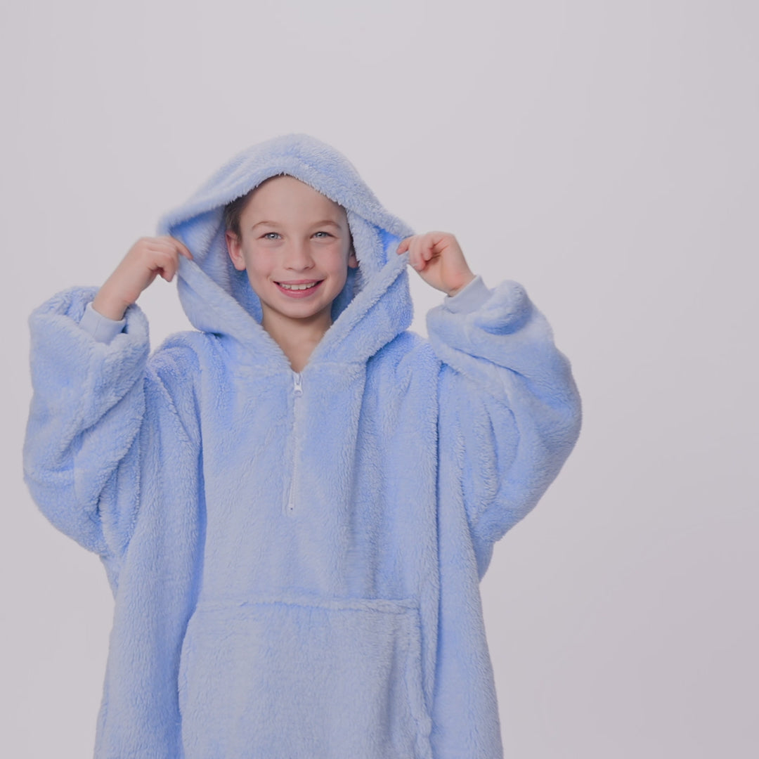 Blauwe Teddy HappyHoodie voor Kinderen