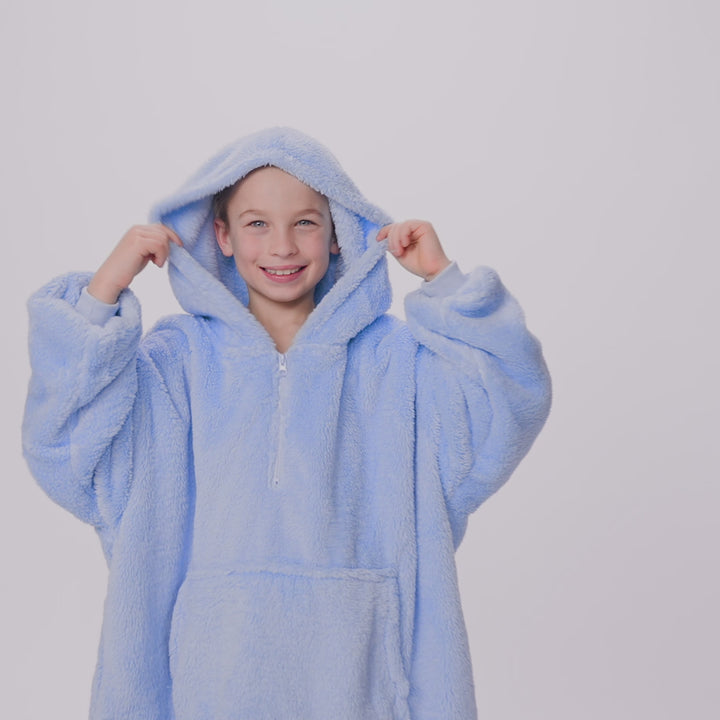 Blauwe Teddy HappyHoodie voor Kinderen
