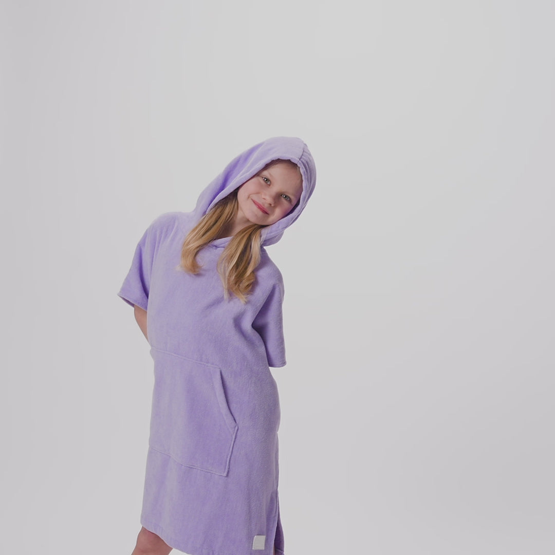Paars Surf Poncho voor Kinderen