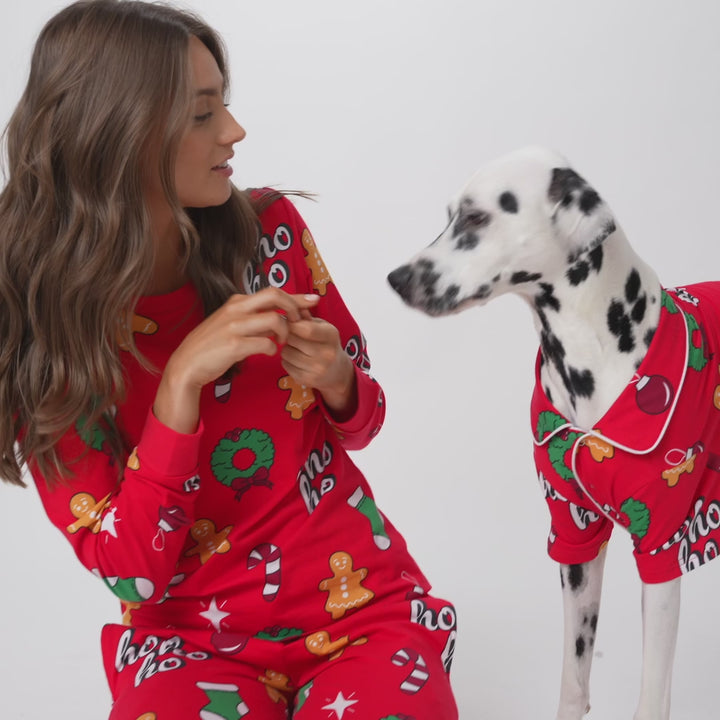 Rode Hohoho Kerstpyjama voor Honden