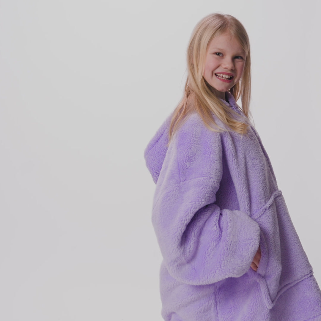 Lavendel Teddy HappyHoodie voor Kinderen