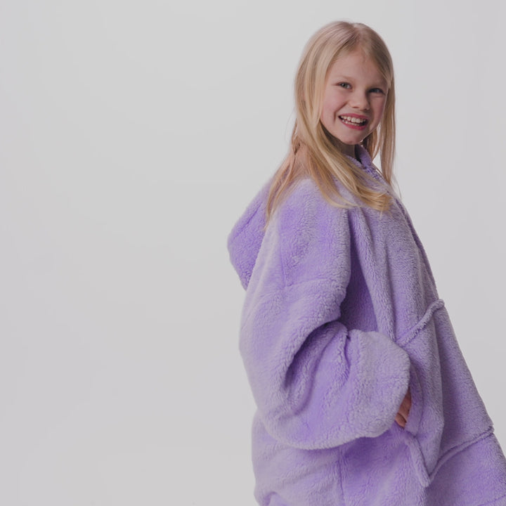 Lavendel Teddy HappyHoodie voor Kinderen