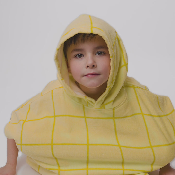 Gele Zwembad Surf Poncho voor Kinderen