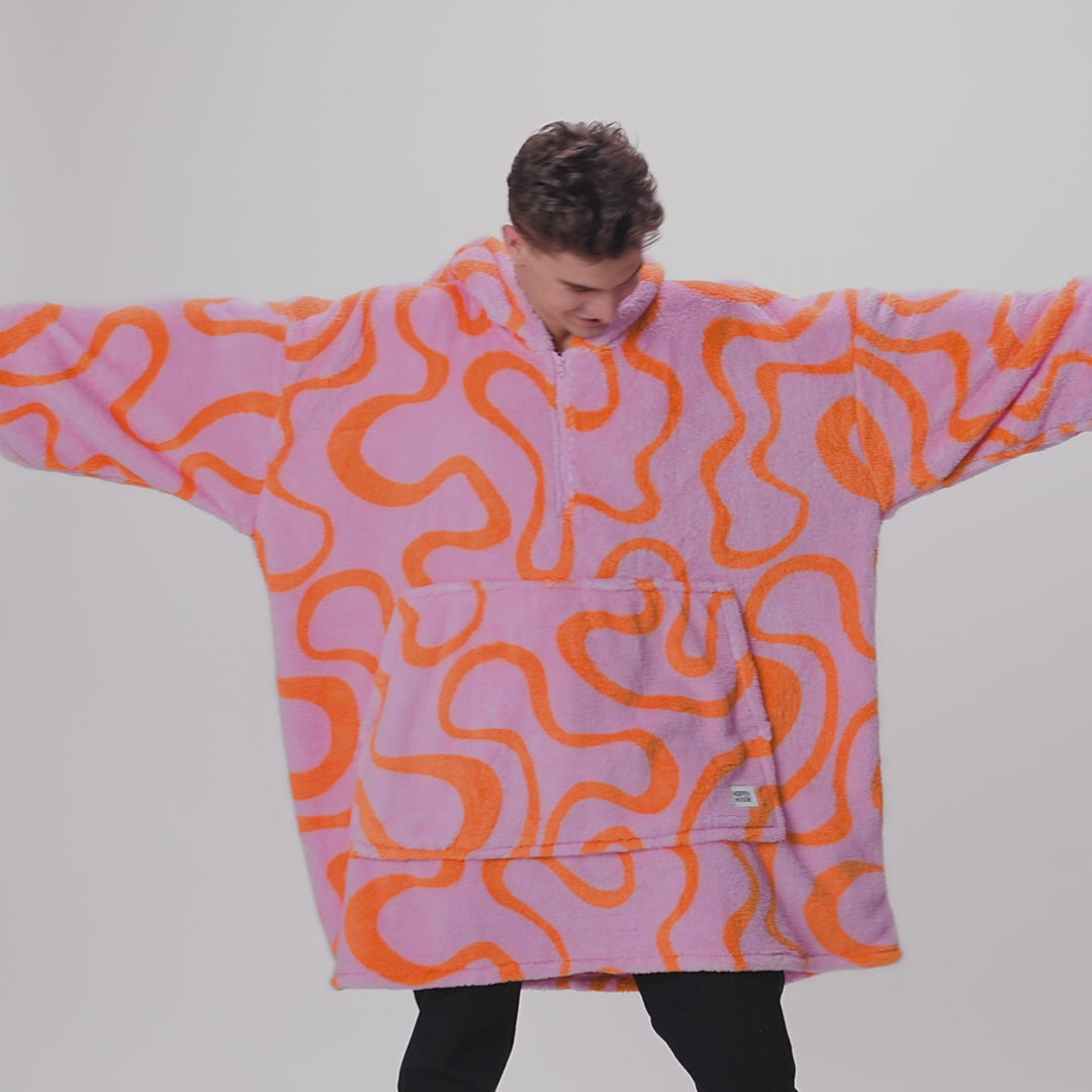 Roze Golven Teddy HappyHoodie