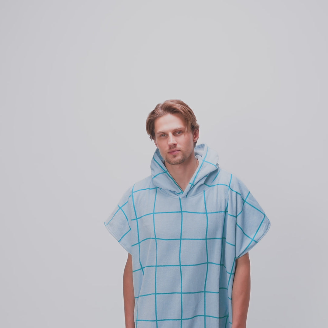 Blauwe Zwembad Surf Poncho