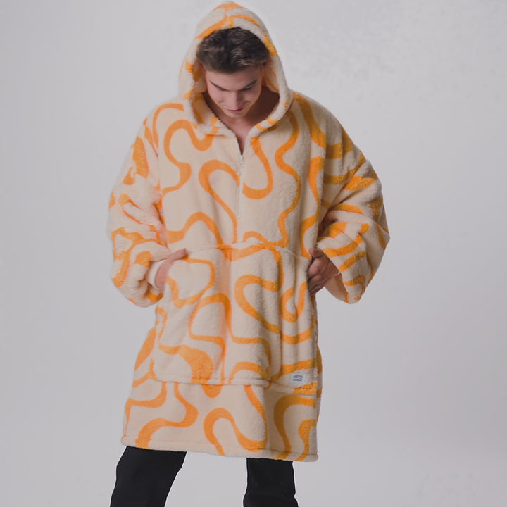 Gele Golven Teddy HappyHoodie