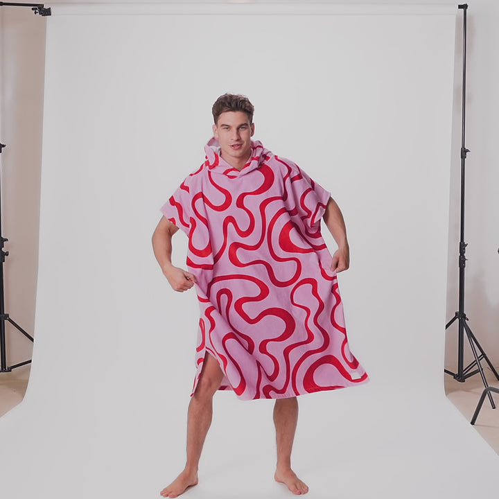 Roze Golven Surf Poncho