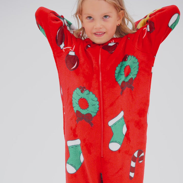 Rode Hohoho Onesie Kinderen