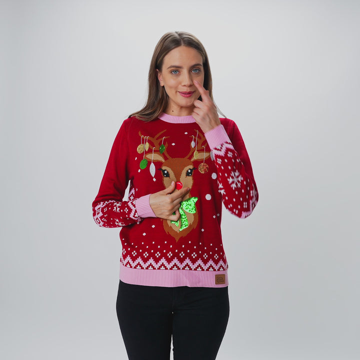 Rendier Kersttrui Dames