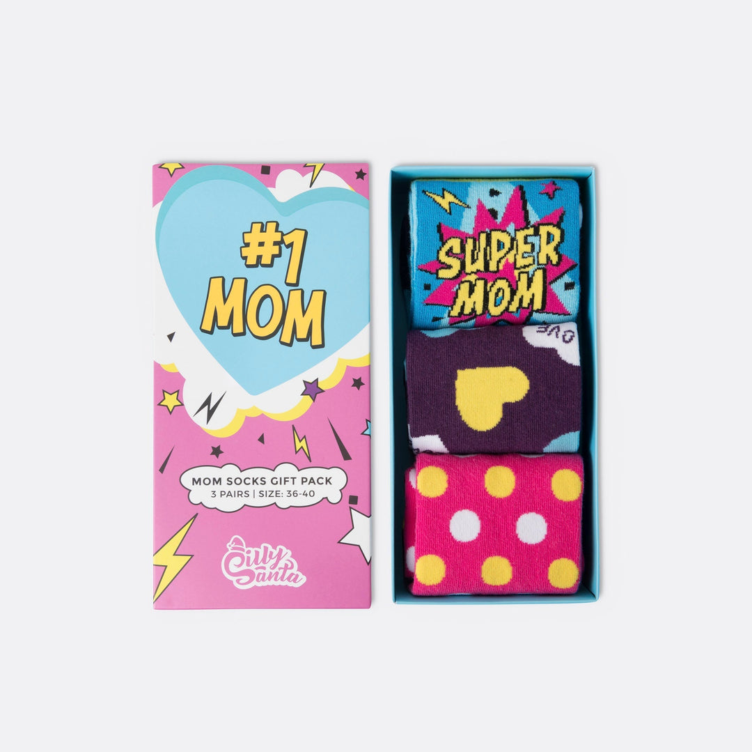 #1 Mom Sokken Geschenkdoos (3-pack)