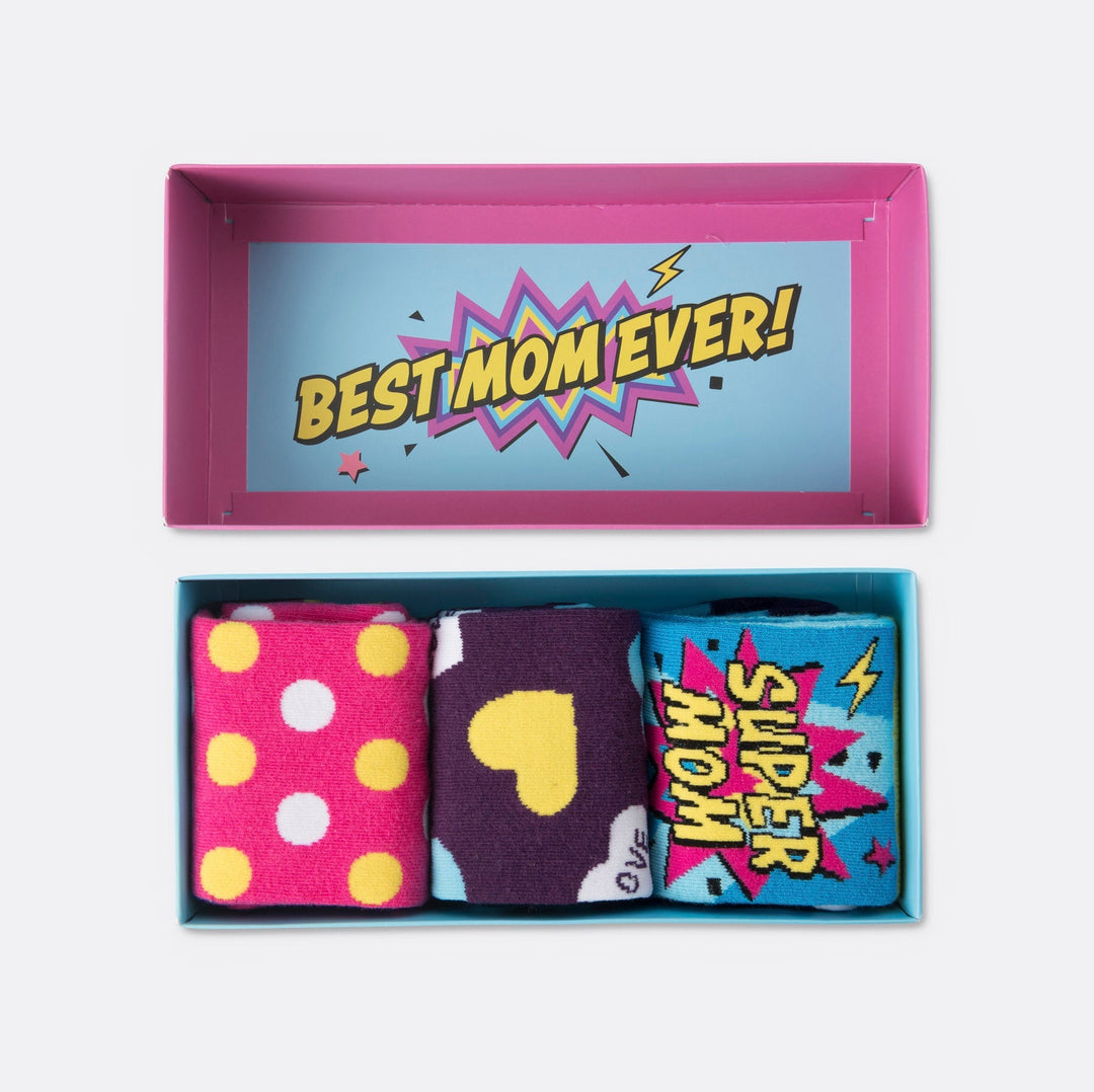 #1 Mom Sokken Geschenkdoos (3-pack)