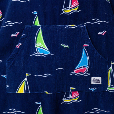 Ahoy Marine Handdoek Poncho Voor Kinderen