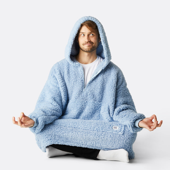 Blauwe Sherpa HappyHoodie