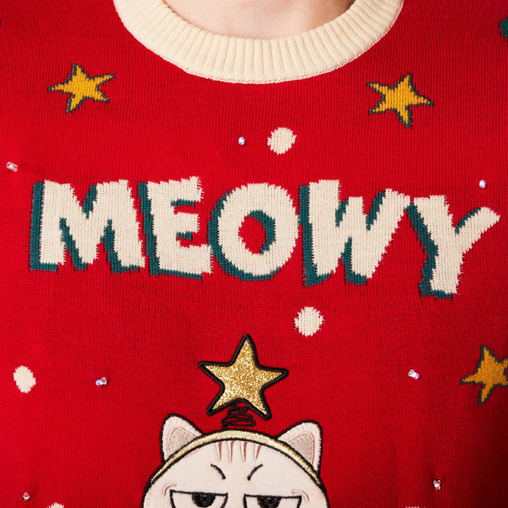 Meowy Christmas Kersttrui Dames