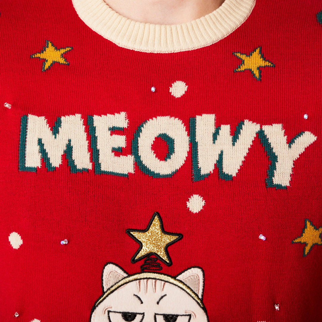 Meowy Christmas Kersttrui Heren