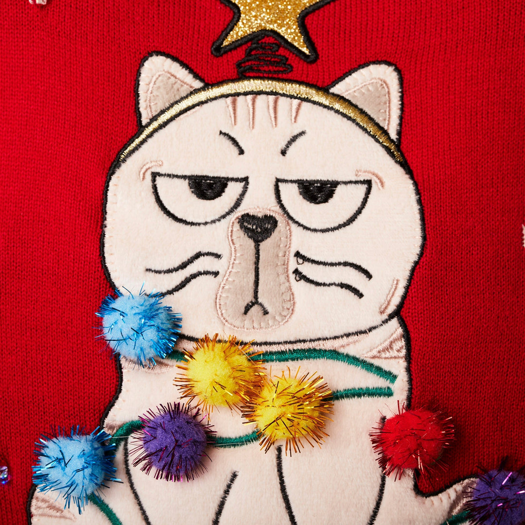 Meowy Christmas Kersttrui Dames