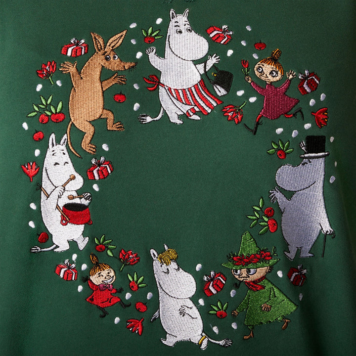 Groene Moemins Kerst Sweatshirt Dames