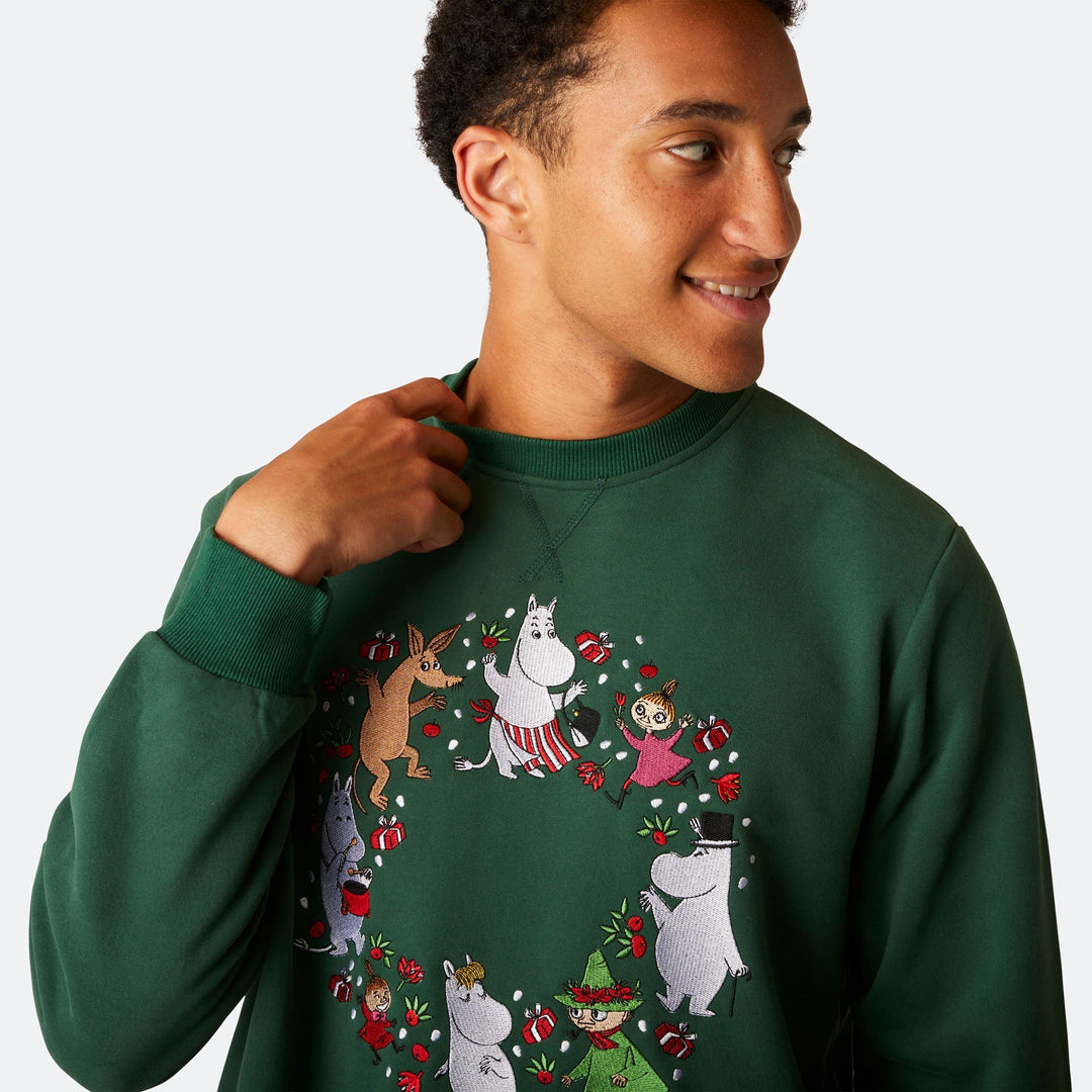 Groene Moemins Kerst Sweatshirt Heren