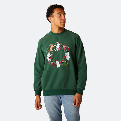 Groene Moemins Kerst Sweatshirt Heren