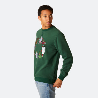 Groene Moemins Kerst Sweatshirt Heren