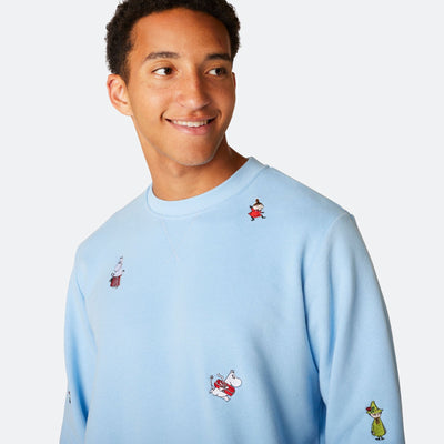 Blauwe Moemins Kerst Sweatshirt Heren