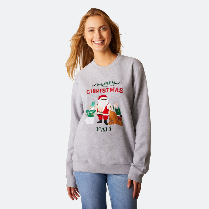 Merry Christmas Y'all Kerst Sweatshirt Dames