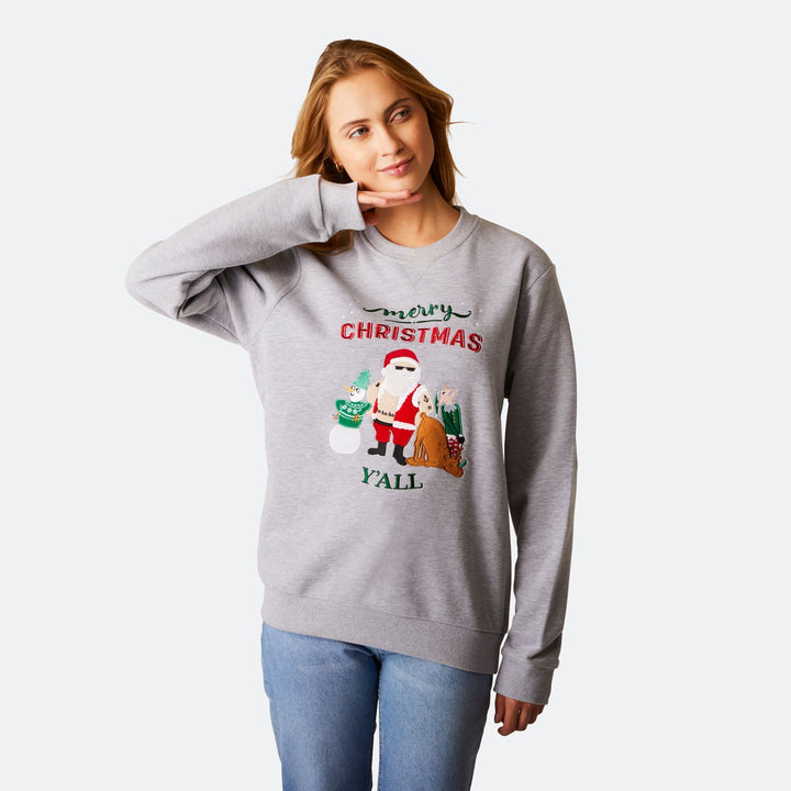 Merry Christmas Y'all Kerst Sweatshirt Dames