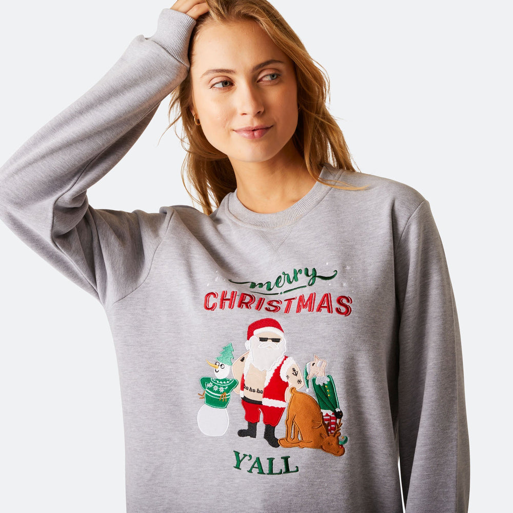 Merry Christmas Y'all Kerst Sweatshirt Dames