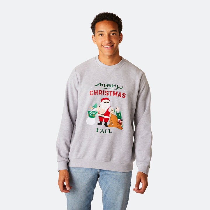 Merry Christmas Y'all Kerst Sweatshirt Heren