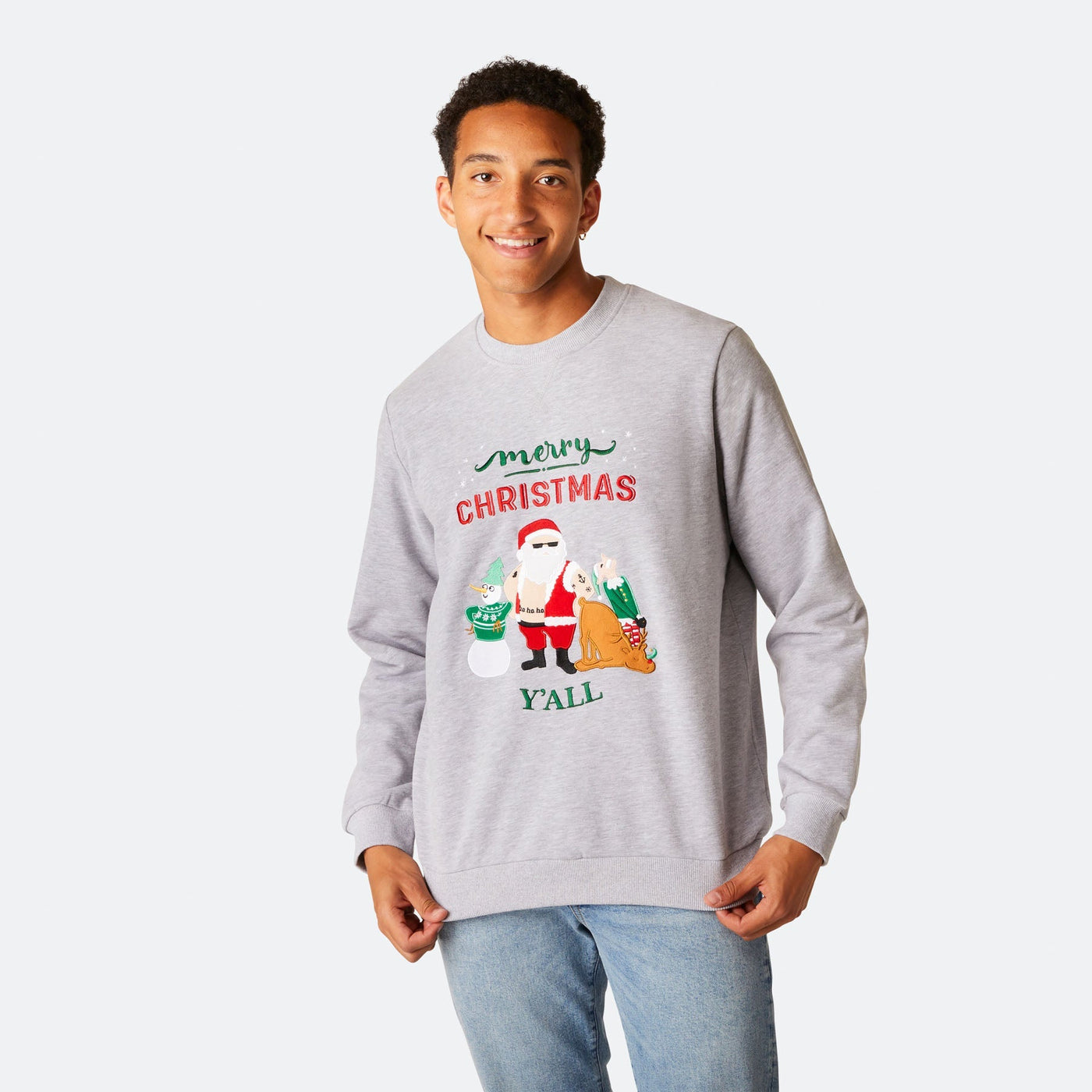 Merry Christmas Y'all Kerst Sweatshirt Heren