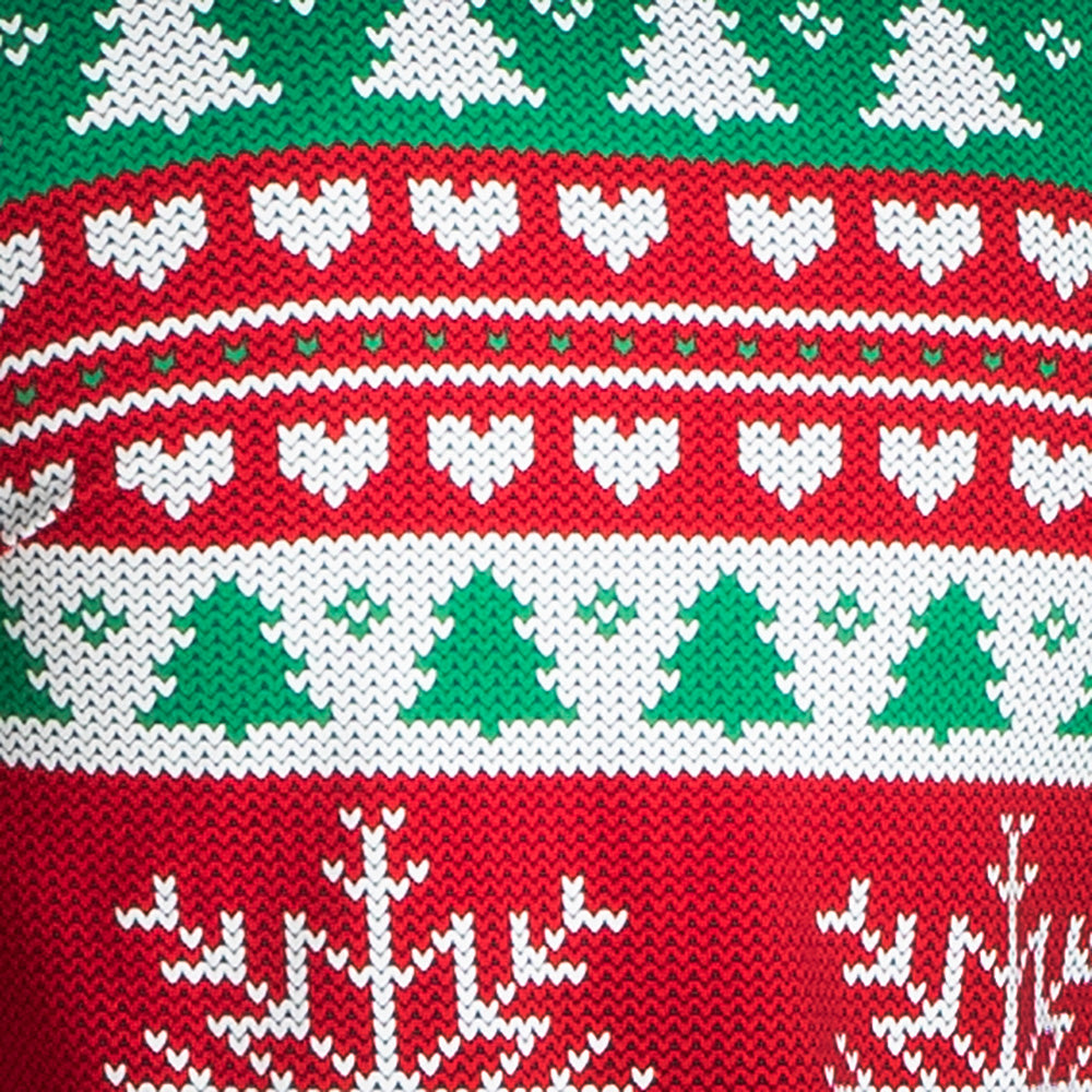 Gebreid Patroon Rood Kerstpyjama Heren