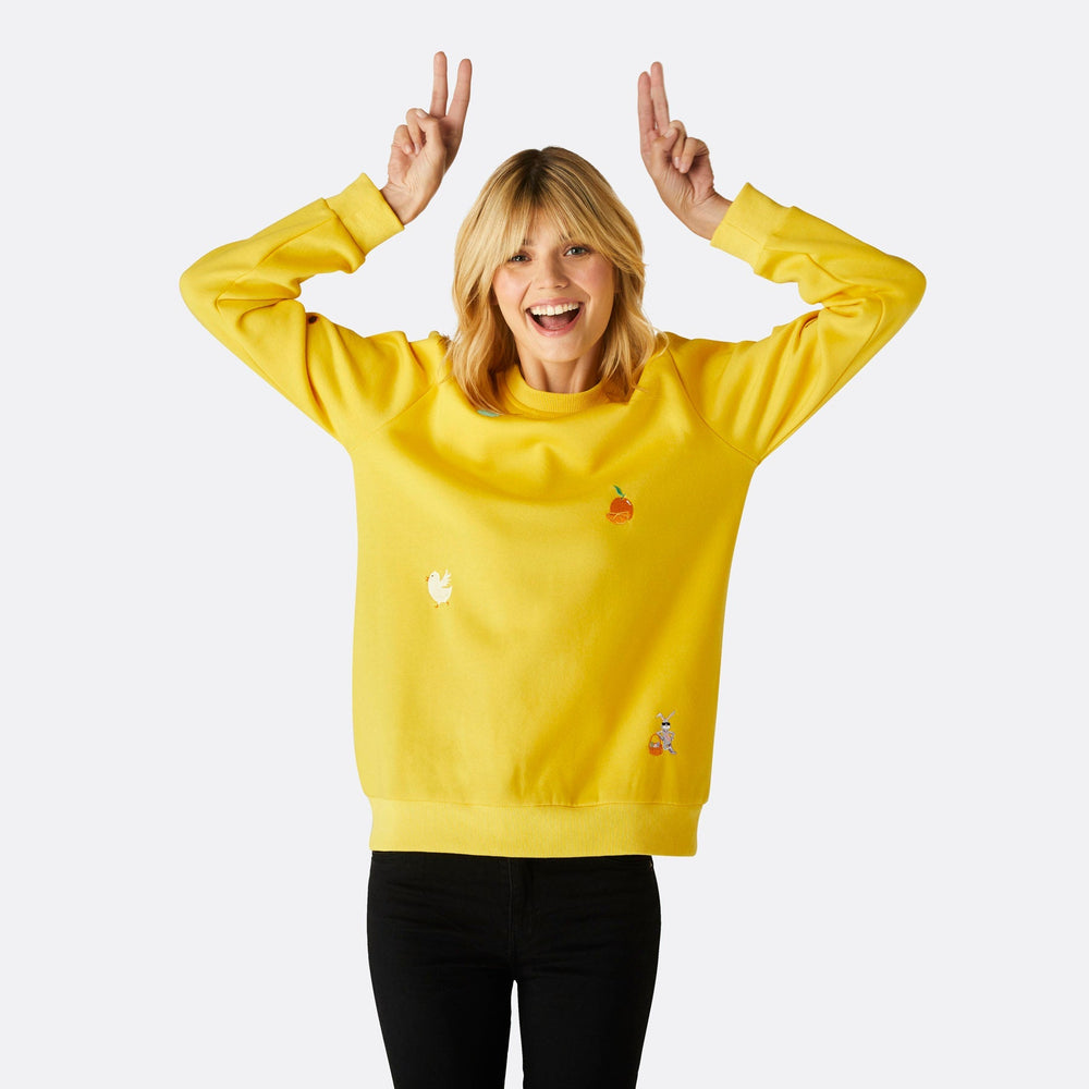 Gele Pasen Sweater Dames