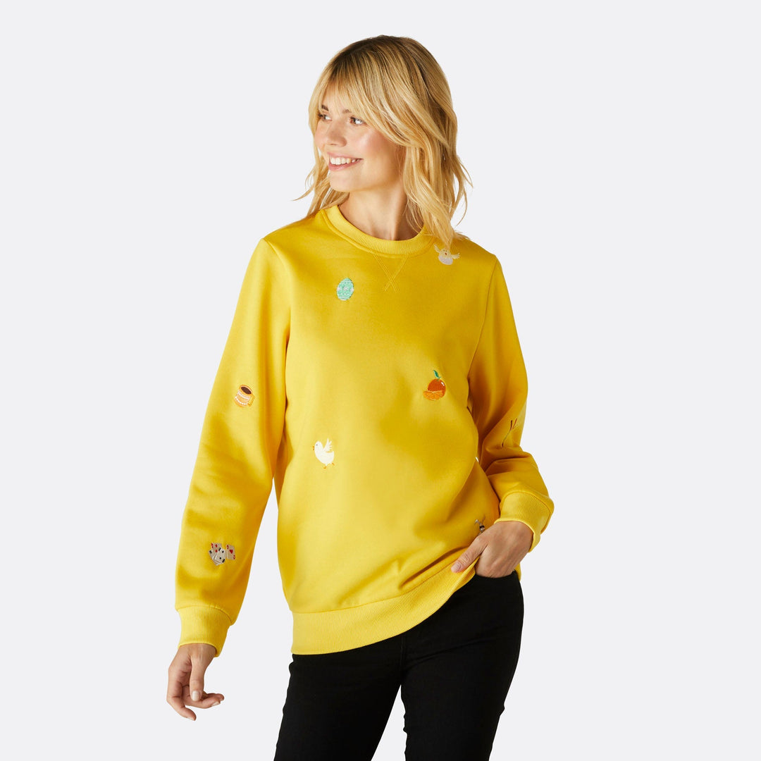 Gele Pasen Sweater Dames