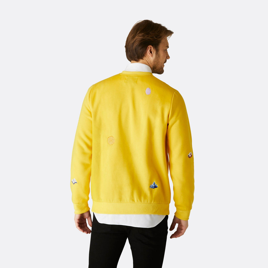 Gele Pasen Sweater Heren