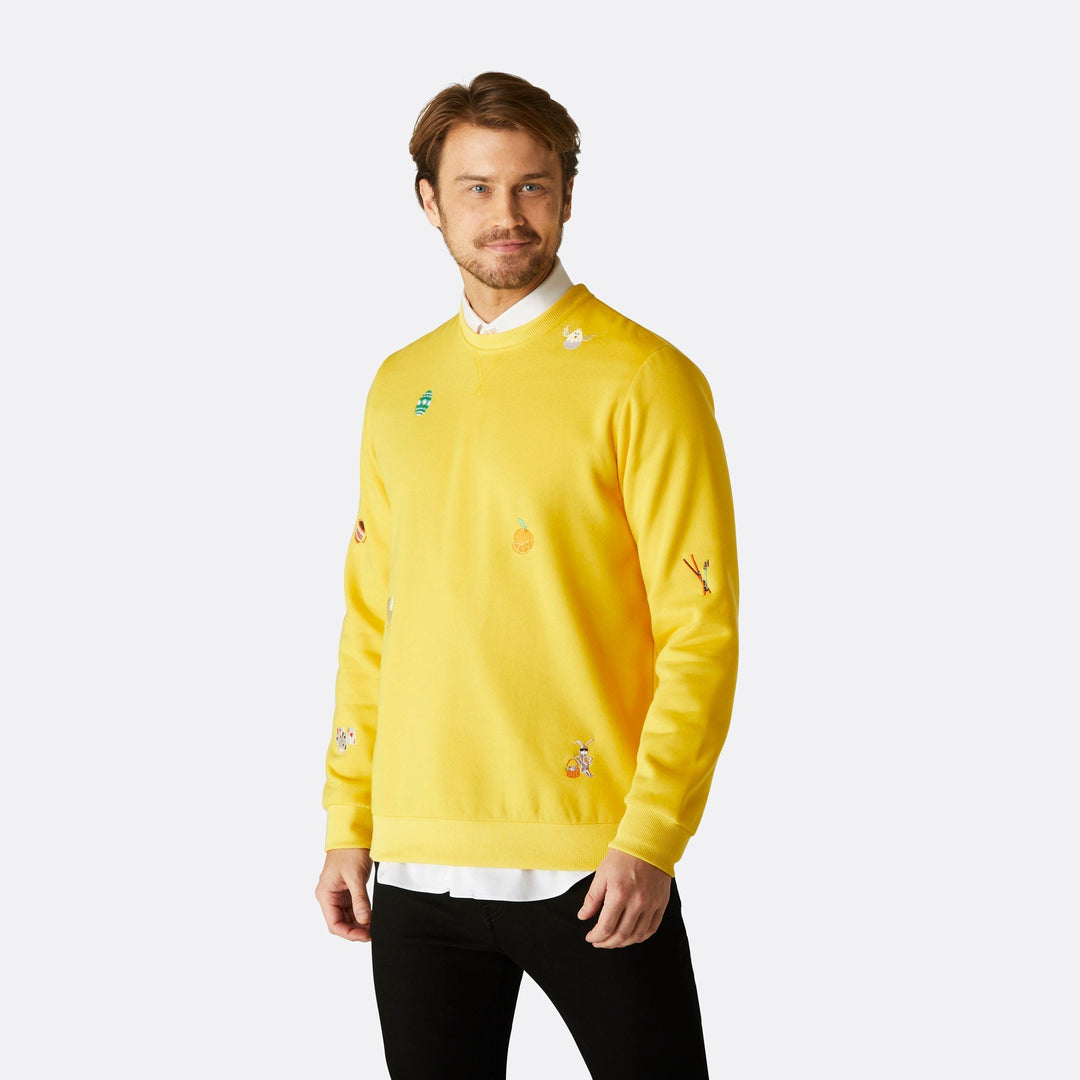 Gele Pasen Sweater Heren