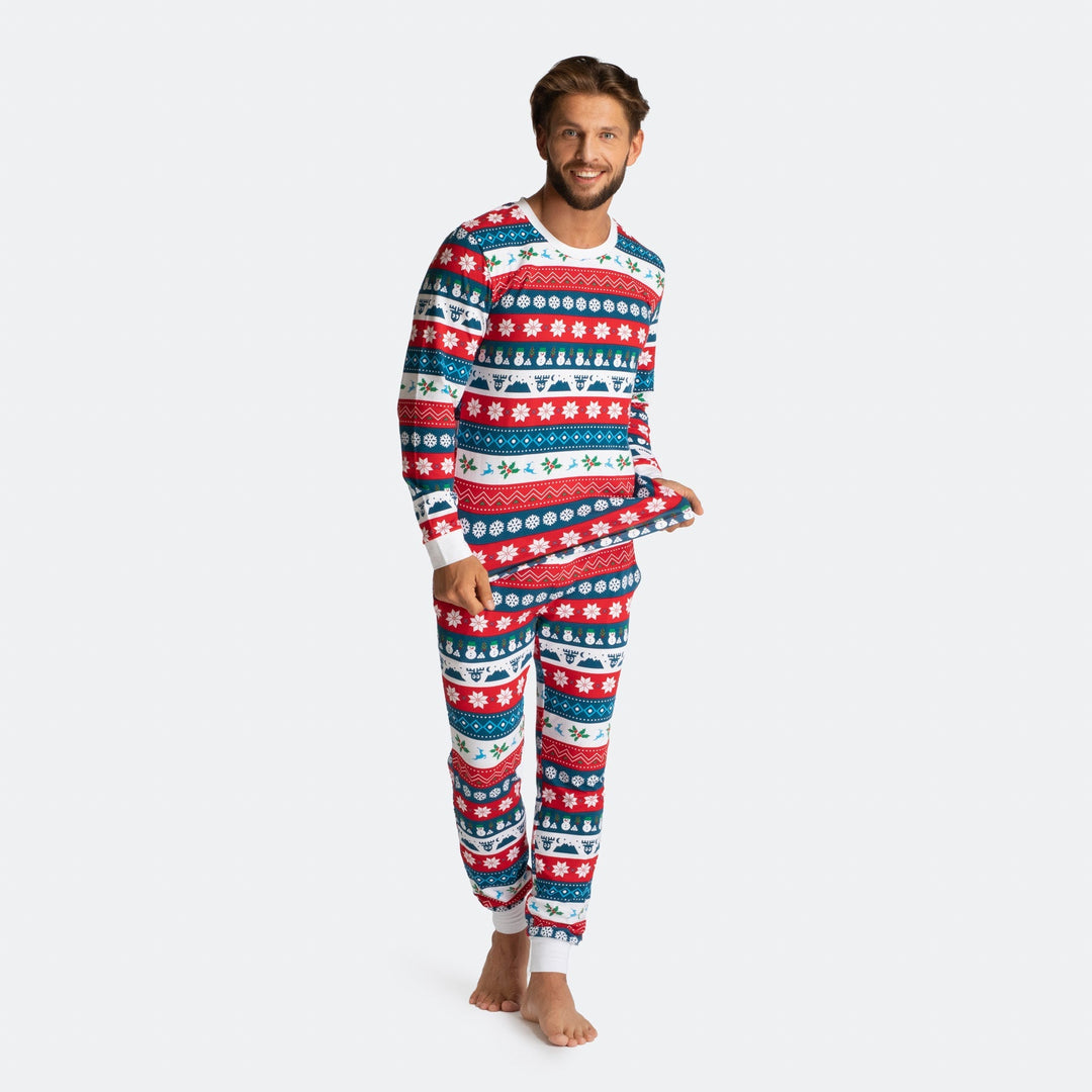 Gestreepte Kerstpyjama Heren